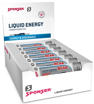 Sponser Liquid Energy Gel BCAA Erdbeer-Banane Box 18 Tuben 70g
