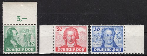BERLIN Nr. 61-63 ** Goethe postfrisch vom Rand