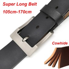 Big Size 28"-67" Casual Belts for Jeans Mens Belt 100 Real Leather Belt Brown