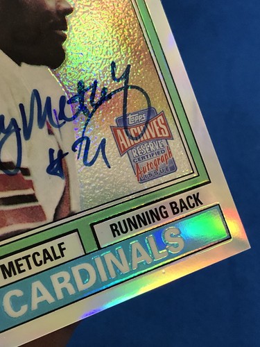 2001 Topps Archives Reserve Terry Metcalf Refractor Auto #444 Cardinals - Picture 6 of 10