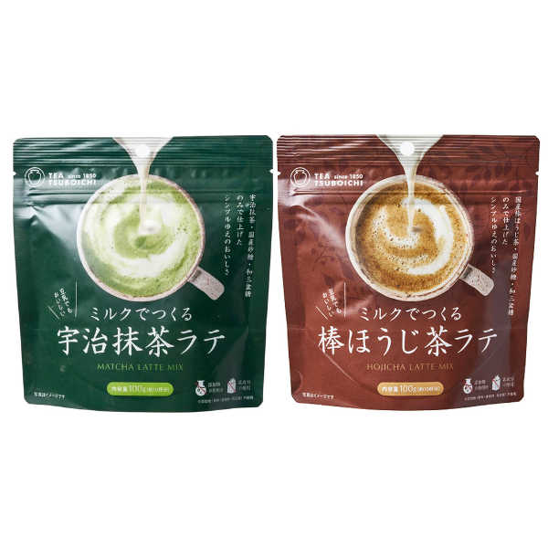 TSUBOICHI Matcha Latte / Hojicha Latte Mix Powder 100g – Japanese Tea Latte TSUBOICHI Matcha Latte / Hojicha Latte Mix Powder 100g – Japanese Tea Latte