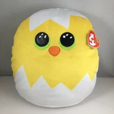 TY Squish-A-Boos Plush HATCH the 2022 Easter Chick in Egg (Medium Size 12 inch)