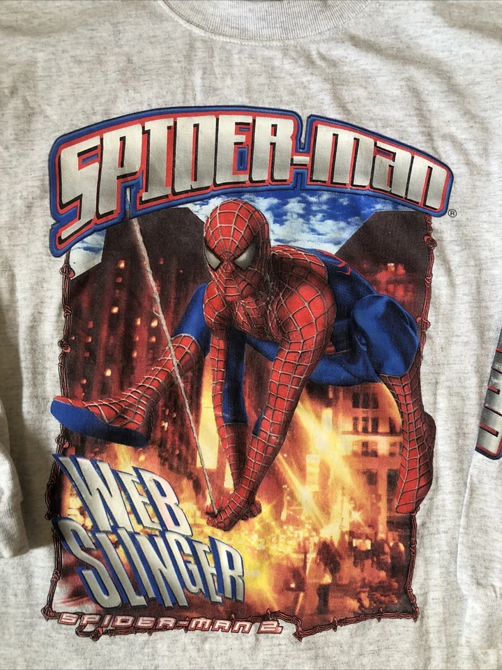 Vintage Spiderman 2 Movie Shirt Youth XL Long sleeve - Image 4 of 4