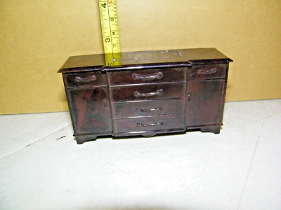 brown plastic dresser Vintage Doll House Furniture Plasco USA 50s Sterilite Style Code:WMN4551-01 Spring Reorder 25 Simple Sweetheart Neck Short it stores clothing