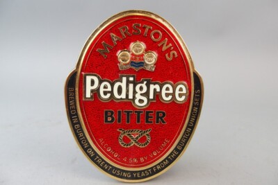 Englisches Bier Zapfhahnschild - MARSTON´S PEDIGREE BITTER  -