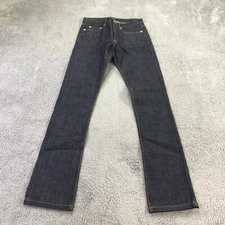 A.P.C Jeans Mens 27x33 New Cure H Tres Etroit Button Fly Raw Dark Denim Slim bgf