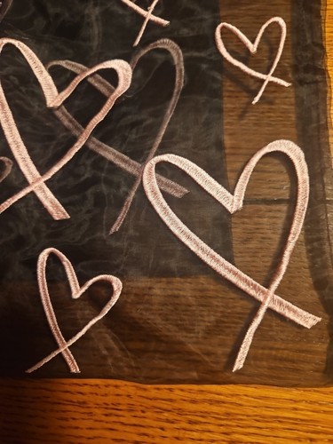 4 VICTORIA'S SECRET LINGERIE BAGS BLACK MESH LOGO DRAWSTRING PINK HEARTS NWT ❤️ - Picture 2 of 11