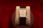 Seiko Tank Quartz Watch - Vintage Style Men’s Watch Circa 1980s Gold White Dial