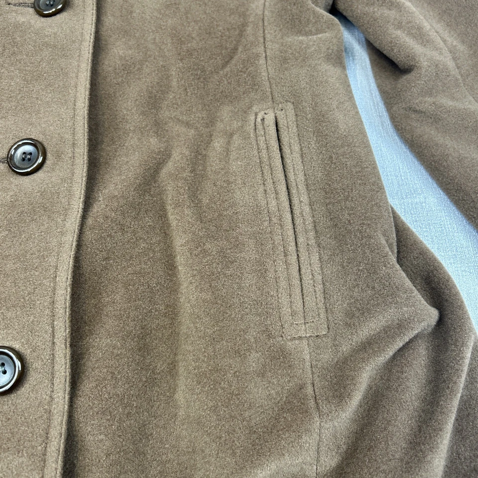 Vintage Flemington Furs Wool Cashmere Coat Brown Belted Full Length Made USA M - Image 4 of 4