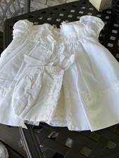 Vintage 60  s Madonna Christening Short White Dress Set