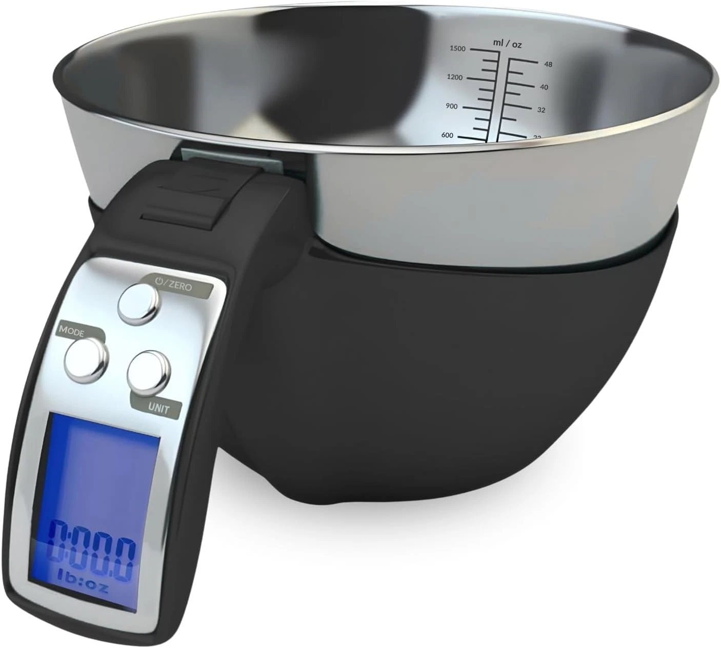 Digital Kitchen Food Scale with Bowl - 11Lb, Grams & Ounces - Removable
