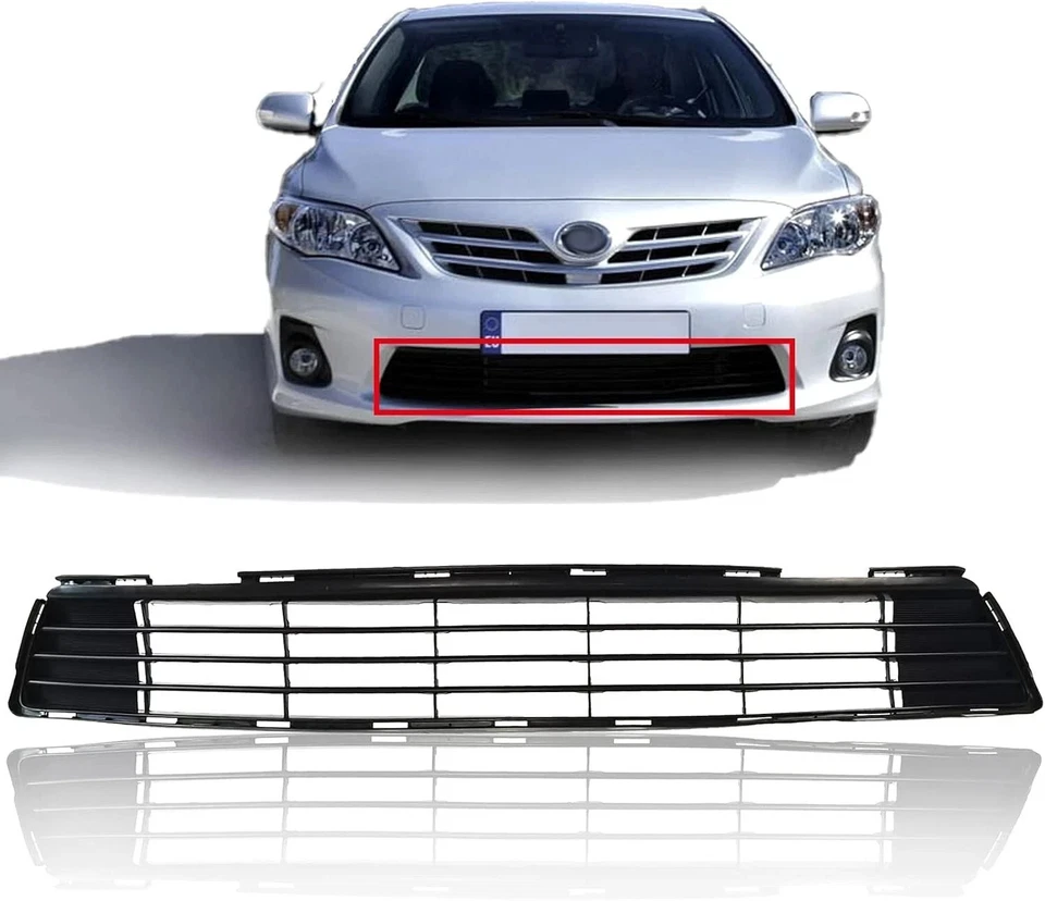 BRANDED Bewild Front Bumper Lower Grille Fit For 2011-2013 Toyota Corolla Black Bumper C