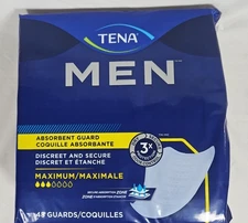 Tena Men Absorbent Guard 46 Count Moderate Discreet & Secure Opened Box READ