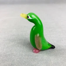 Art Glass Duck Figurine Handmade Upright Penguin Mini 1.7" Murano vs Lampwork
