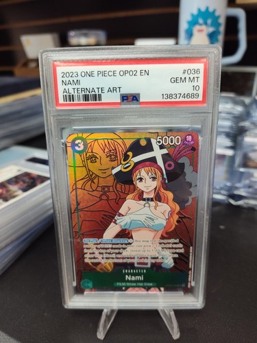 Nami OP02-036 Alternate Art · OP02 PSA 10, eBay listing photo