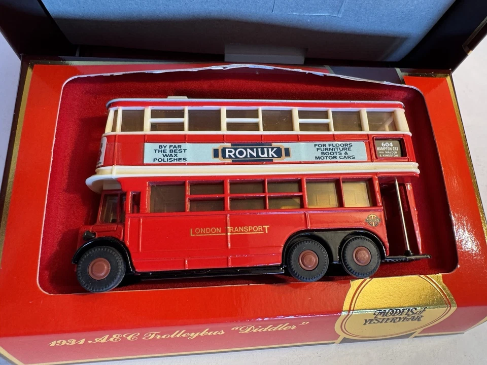 Y 10 1931 Diddler Trolley BUS Matchbox Models of Yesteryear in OVP Sonderedition - Bild 2 von 4