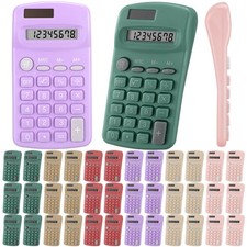 Pocket Size Basic Calculators 18 PCS Bulk Classroom Solar Dual Power 8 Digit