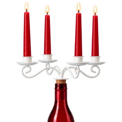 Flaschenkerzenhalter Kandelaber Kerzenleuchter Weihnachtsdeko Stabkerzen 4-armig
