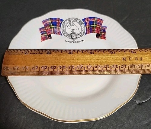 Elizabethan Fine Bone China Macpherson Scottish Chiefs 3pc Set Cup Saucer Plate - Picture 16 of 21