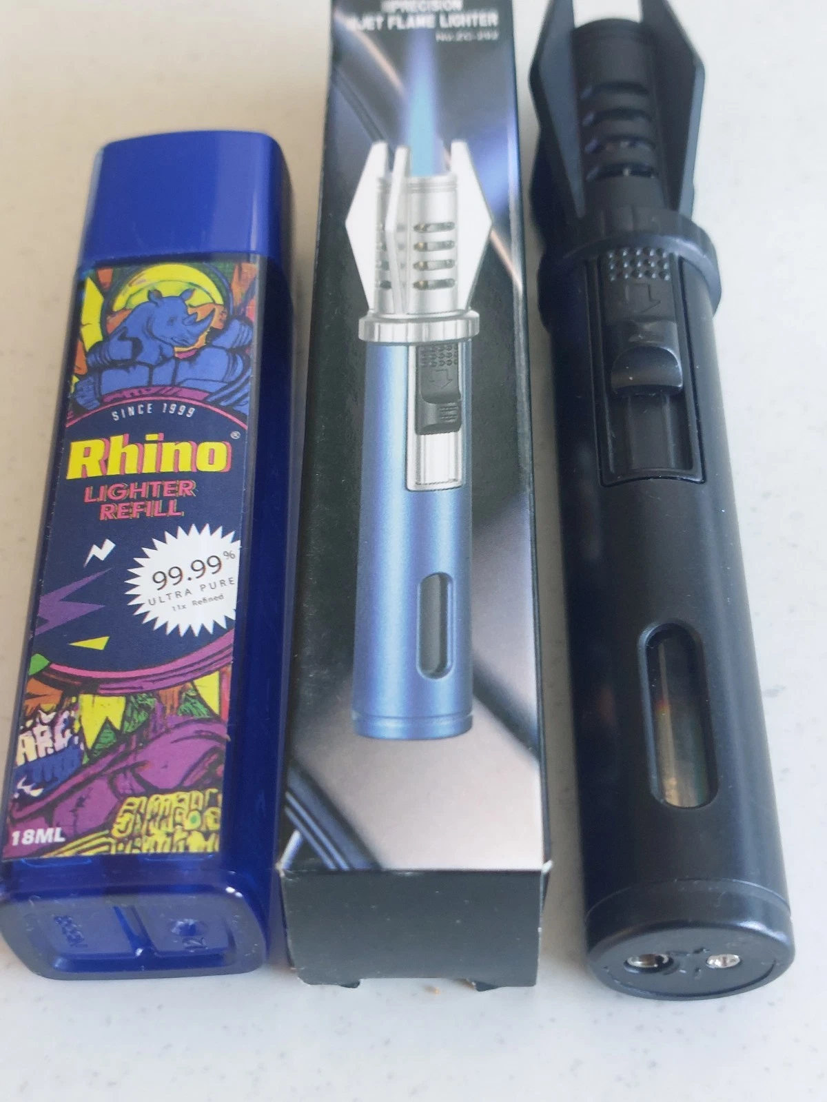 jet flame butane gas lighter with a years supply of butane 18ml - Picture 1 of 4