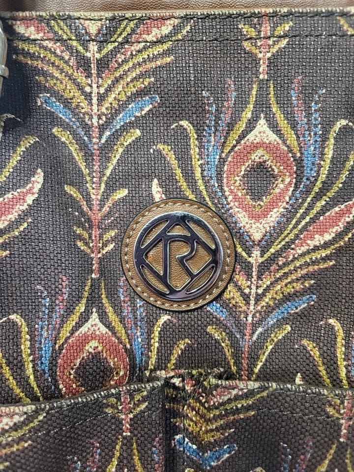 Bolso de Mano Estilo Boho Multinpicket Motivo Pluma de Pavo Real Foto 2 de 4