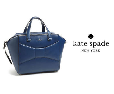 Kate Spade NY LARGE 2 Park Avenue Beau Bag NAVY BLUE SHOPPER