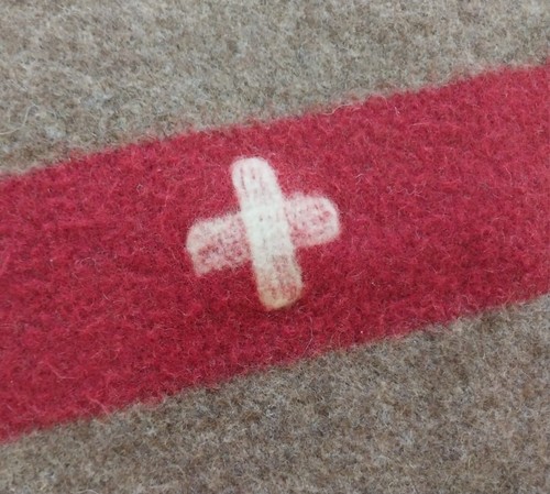 Vintage rare Post WW2 Swiss Schweiz Suisse Military Army Wool Blanket Camp 1959 - Picture 2 of 4