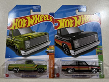 NEW 2023 Hot wheels K Case 83 Chevy Silverado Green  BLACK LOT 2 VHTF