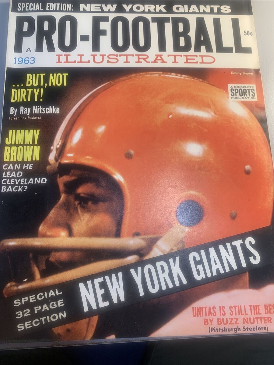 Vintage 1963 Pro Football Illustrated Magazine Jim Jimmy Brown