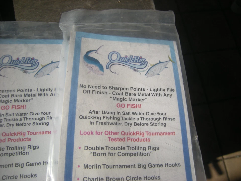 Tres plataformas de gancho tándem 12/0 - pesca de caza mayor de arrastre en alta mar - atún marlín Foto 4 de 4