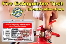 Custom Company ID Card for FIRE EXTINGUISHER TECHNICIAN - PVC Plastic - NFPA