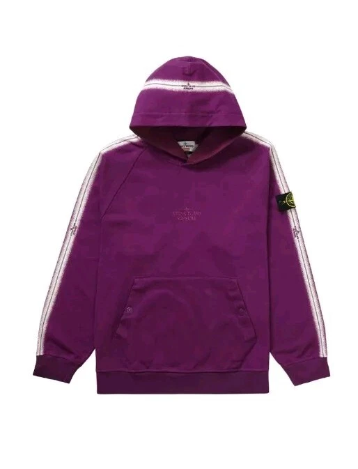 Sweat à capuche rayé SUPREME SS'22 x Stone Island violet homme XXL