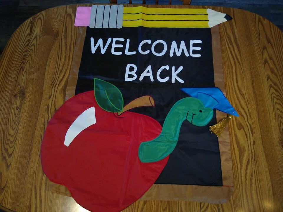 Heavy Duty Large Decorative Flag - Double Sided - Back to School ...
