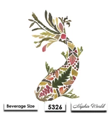 (5326) TWO Individual Paper BEVERAGE / COCKTAIL Decoupage Napkins  - KOI FISH