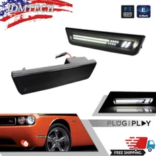 White LED Front Side Marker Light For 08-14 Dodge Challenger SRT8 SRT R/T SXT SE