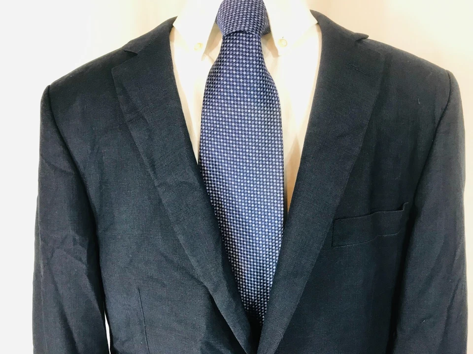 Traje Giorgio Fiorelli Hombre 2 Piezas Superlux 2 Botones Talla 38 Azul Pantalones 32x29 Foto 3 de 4