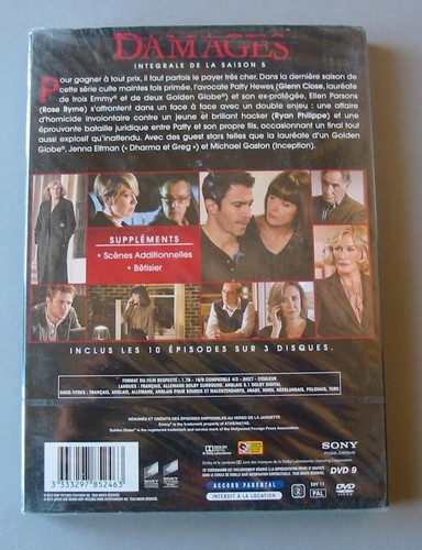 3DVD DAMAGES - Glenn CLOSE / Rose BYRNE - INTEGRALE DE LA SAISON 5 - NEUF - Picture 2 of 2