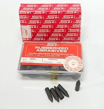 Qty 100 Swiss Precision Instruments Rubberized Abrasives Point Cone 1"