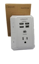 QINLIANF 5 AC outles with 3 USB + 1 Type C ports 1680 joules of surge protection