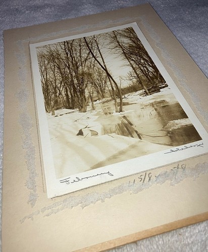 Frank Hohenberger February signed photo print historic Indiana Art winter river - Bild 7 von 9