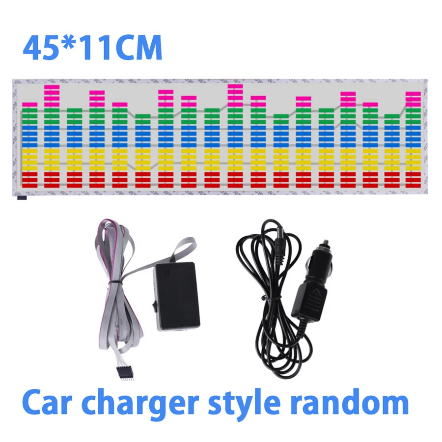 12 В многоцветная автомобильная наклейка музыка ритм звук активированный светодиодный фонарь декор лампа - Изображение 3 из 4