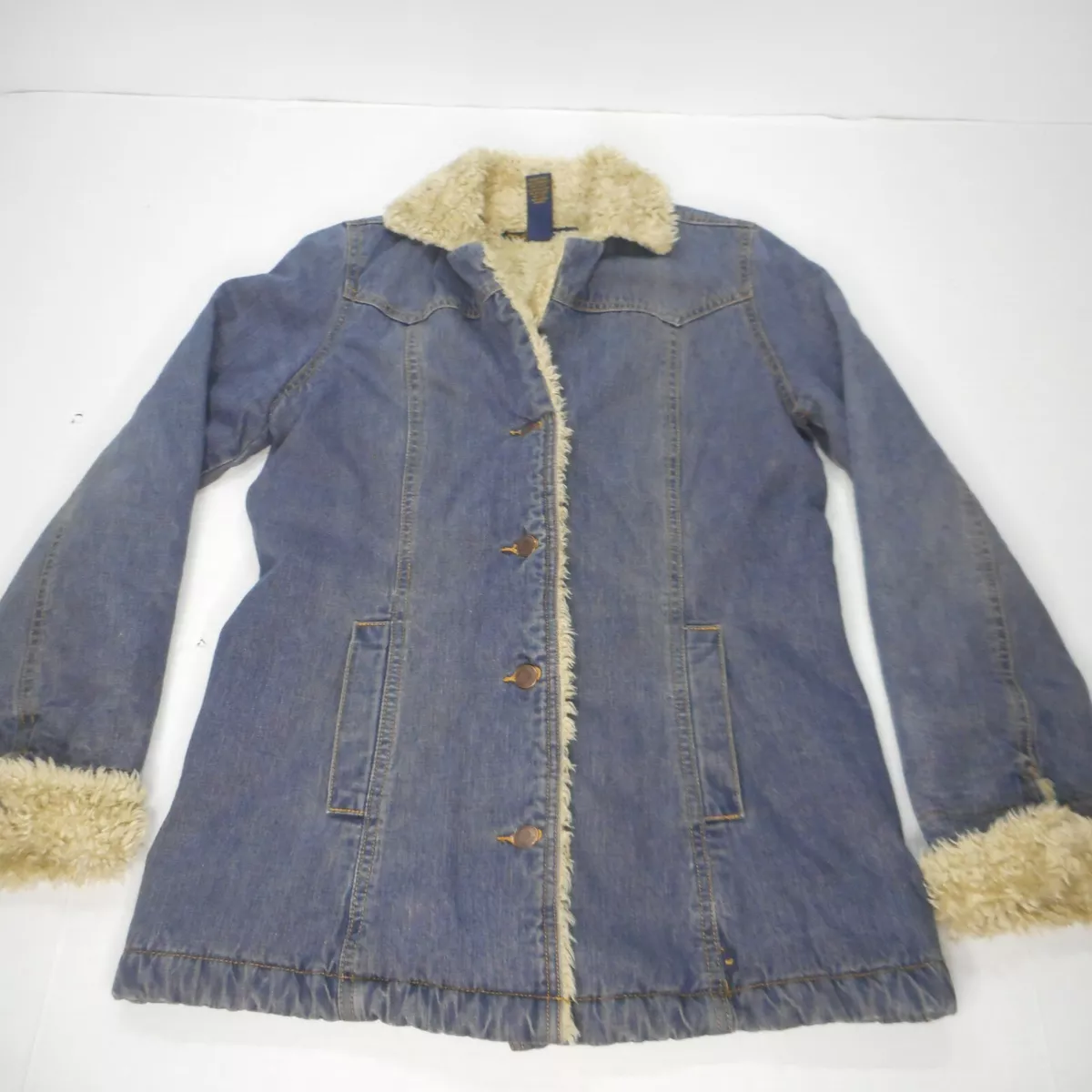 Abercrombie and Fitch Jean Jacket Sherpa Lined Women s Medium