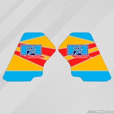 FA ALONSO 2011 STYLE TANK STICKERS TO FIT PRE 2011 TANK - KARTING - JakeDesigns
