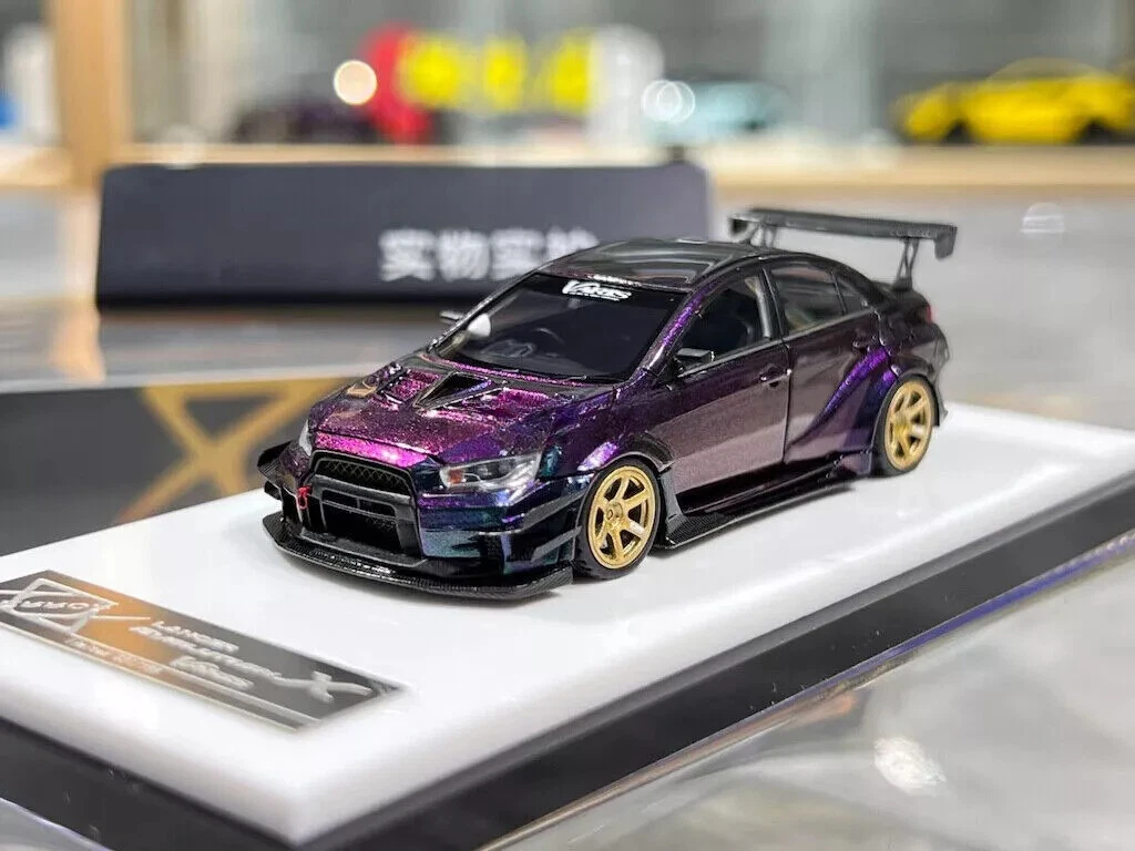 ミニカー 1/64 Error 404 Lancer Evo X Varis (LTD) 404Error 1:64 Blue Lancer EVO X Varis Widebody Model Diecast