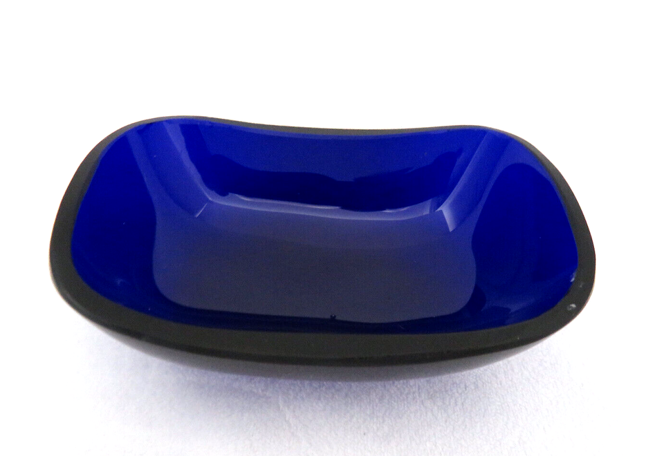 Silver Plated English Open Master Salt Cellar w/ Cobalt Liner & Pepper ...