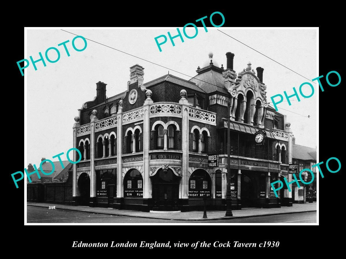 OLD 8x6 HISTORIC PHOTO EDMONTON LONDON ENGLAND THE COCK TAVERN c1930 | eBay