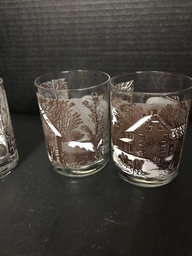 Currier &Ives Brown Old Fadhion Glasses. Design Take From A Lithographic Print - Picture 6 of 7