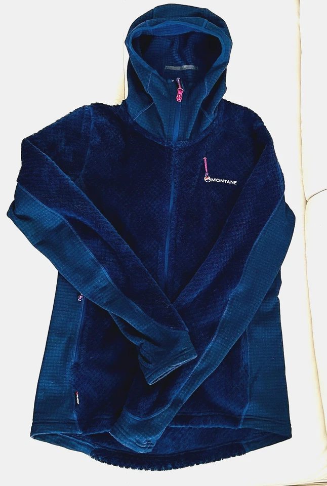 Talla 10W Montane Wolf Sudadera con Capucha Chaqueta Polar Azul Polartec Termo Rejilla Tela Bolsillo Foto 2 de 4