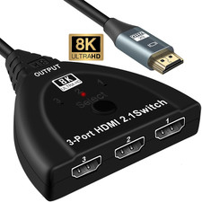NEWCARE HDMI Switch 3 in 1 Out, HDMI Switch 4K 120Hz, 3 Port HDMI Switcher Selec