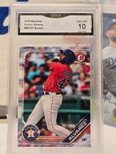 2019 Bowman Prospects  Yordan Alvarez graded 10 by GMA grading Houston Astros